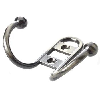 

New Vintage Metal Wall Mount Hanger w/ 2 Hooks Bronze