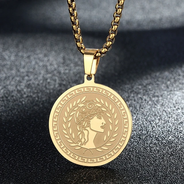 Dainty Mythology Medusa Gorgon Necklace Women Men Ancient Greek Symbol Jewelry  Stainless Steel Pagan Necklace Collar SPA087