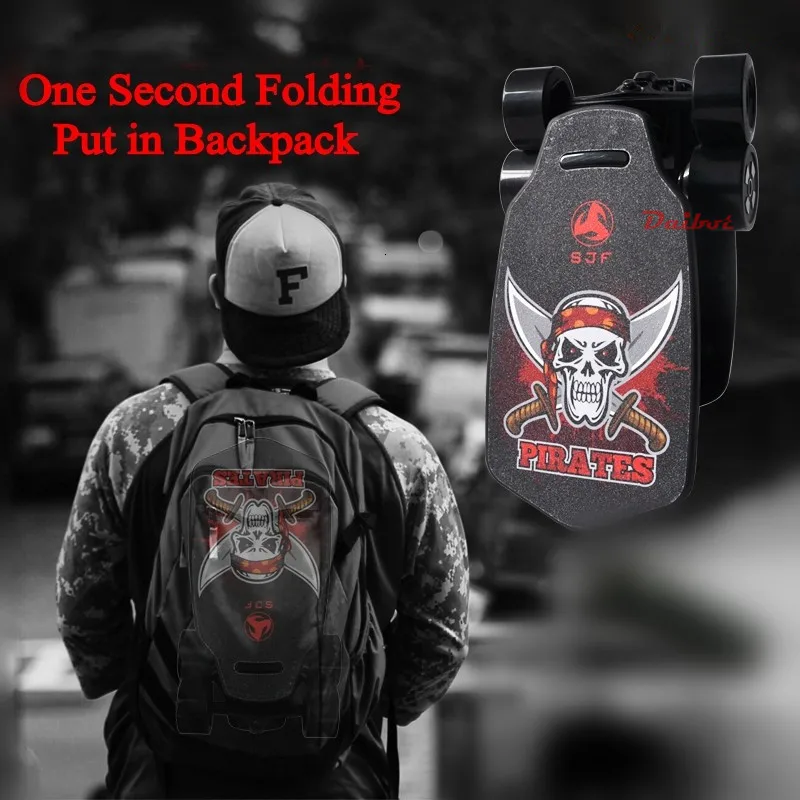 Daibot Four Wheel Electric Scooter Electric Scooters 500W 24V Foldable Electric Skateboard With Bluetooth Speaker For Adult      (9)