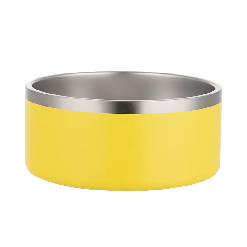New 32oz 64oz Dog Bowl Double Wall Non-Slip Stainless Steel Pet Dog Food Feeder Water Bowl for Medium Large Pets 4