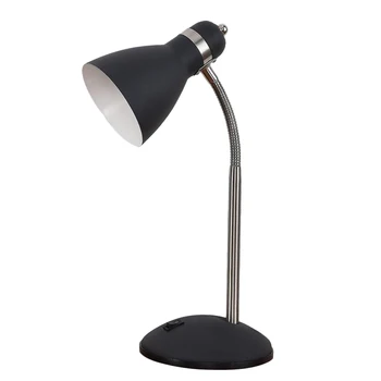 

Metal Desk Lamp Adjustable Goose Neck Table Lamp for Bedroom and Office (Sand Black)