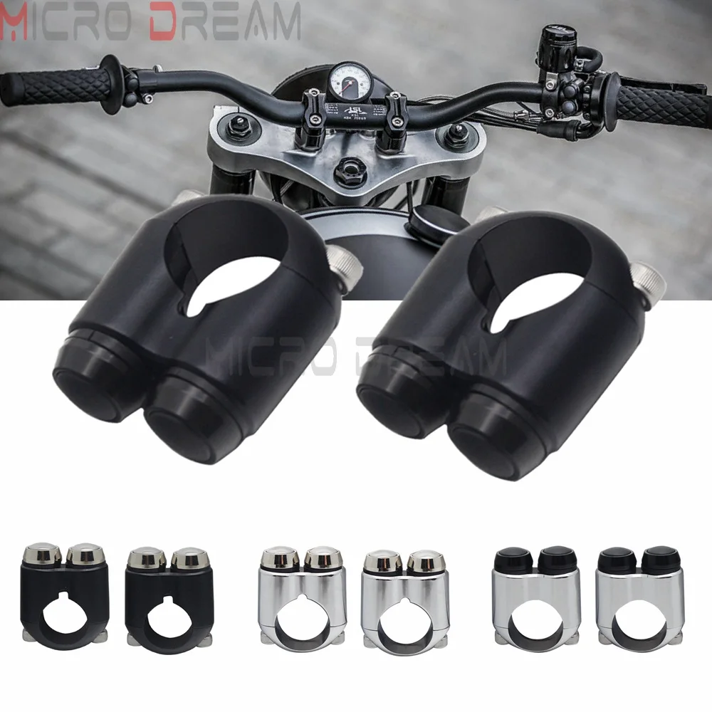Dual Momentary Buttons Motorcycle 7/8" & 1" Handlebar Control Switch Motorbike Horn Button Electric Start Kill Lamp Light ON OFF