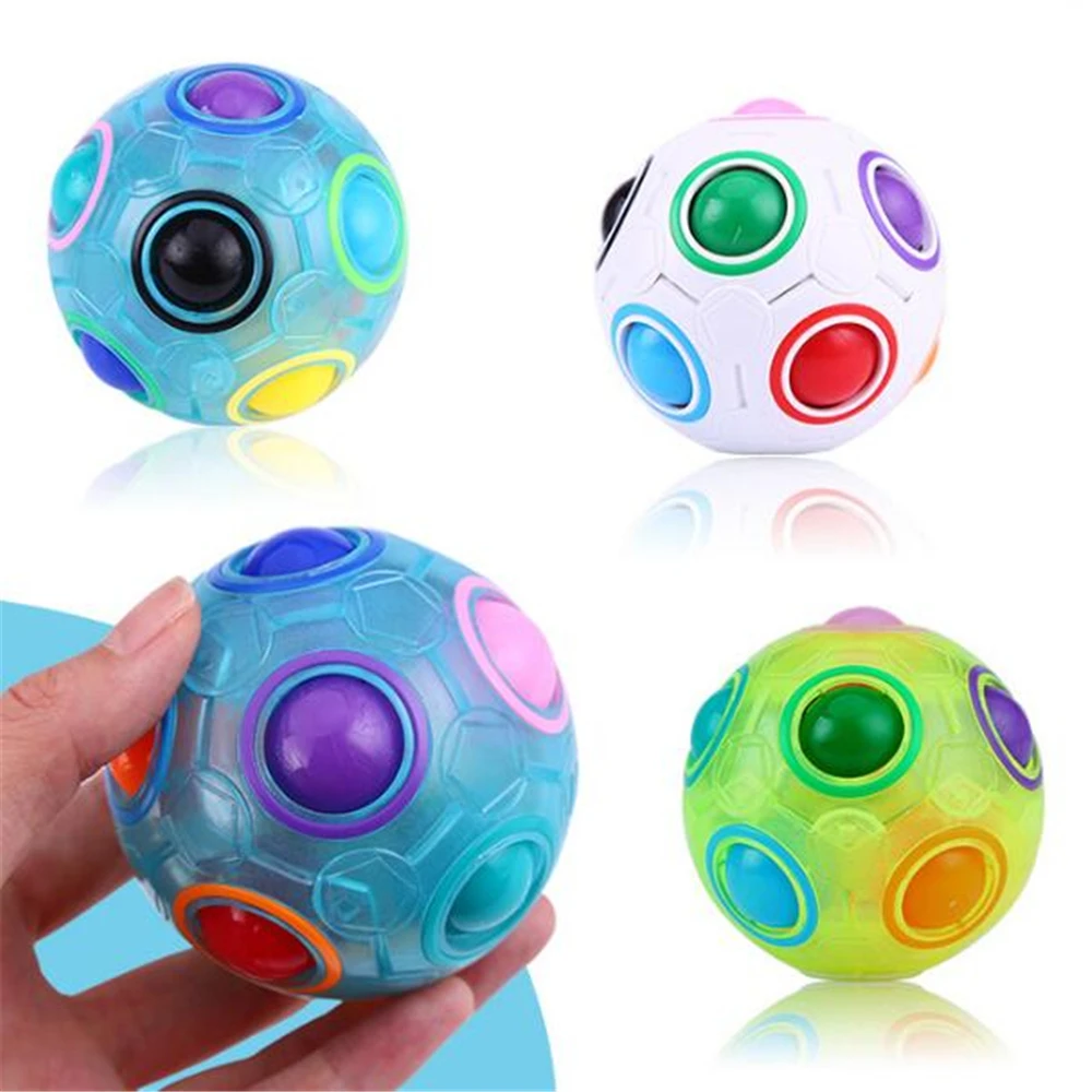 Antistress Cube Rainbow Ball Puzzles Football Magic Educational Learning Toys for Children Adult Kids Stress Reliever | Игрушки и хобби