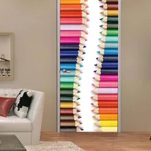 3D наклейки на дверь карандаш Талия гостиная спальня двери креативное украшение наклейки на стену самоклеящаяся бумага MT008