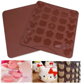 

HEARTMOVE New DIY Mouse Cat Mold Baking Mat Silicone Cake Mold Silicone Macaron Macaroon Pastry Oven Baking Mould Sheet Mat