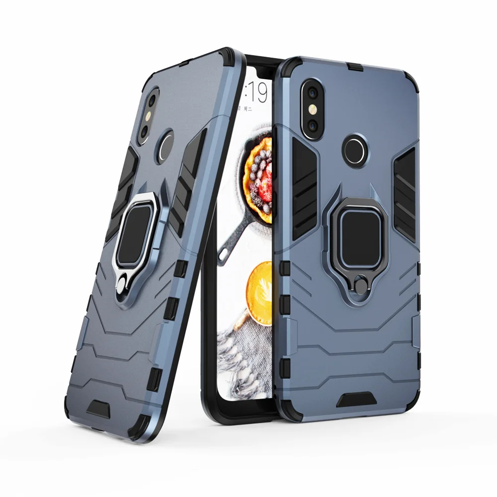 Shockproof Armor Case for Xiaomi Mi 8 Case Ring Holder Stand Phone Back Cover for Xiomi Mi 8 MI8 Xiaomi8 Funda Capa smartphone pouch