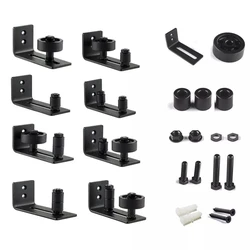 Sliding Barn Door Floor Guide,Adjustable Roller Guide Clips,Wall Mount Guide Door Casters Stay System,Panel Roller Sliding Wheel
