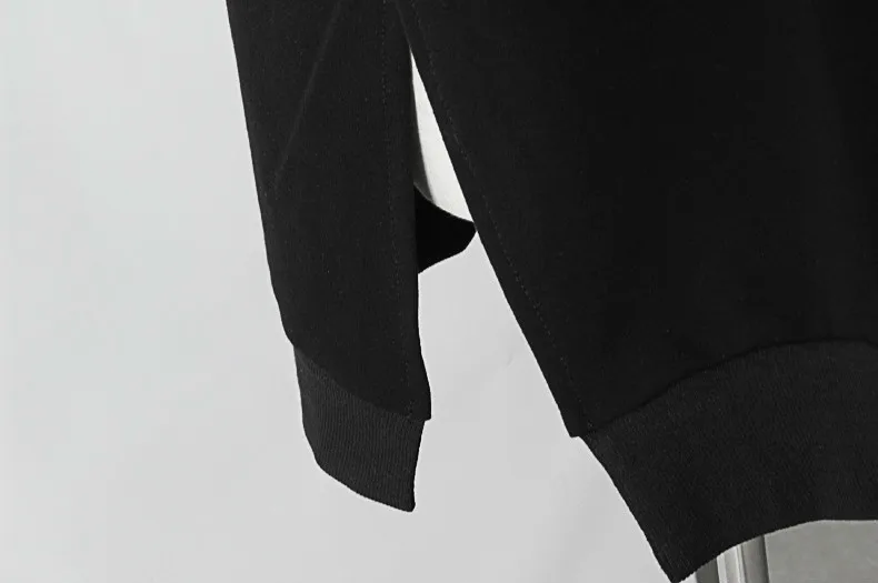 Max LuLu 2019 осенний Европейский роскошный спортивный костюм Женская Панк уличная Женская Лоскутная Черная Толстовка повседневные толстовки