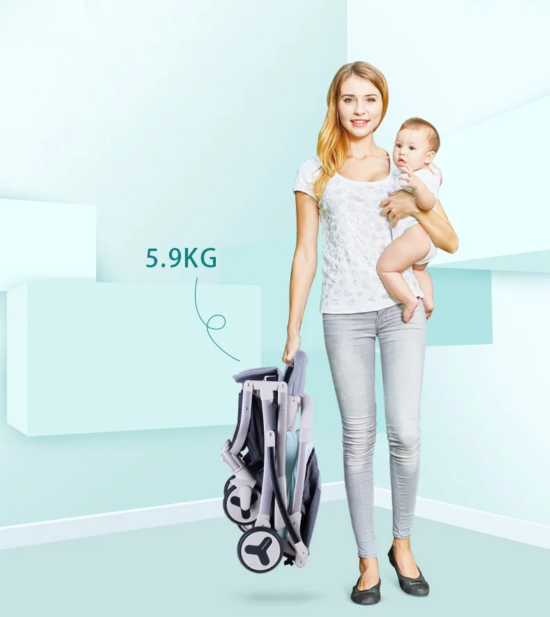 Прогулочная коляска Babyruler ST136 Голубой|Легкая коляска| |