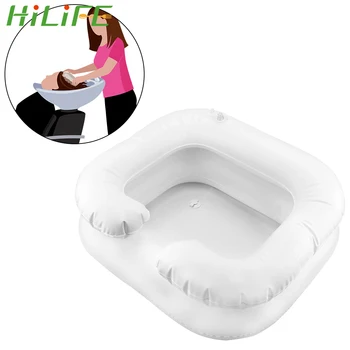 

HILIFE Inflatable Shampoo Basin Tub Shampoo Tray Portable Hair Washing Basin PVC for The Disabled With Drain Tube