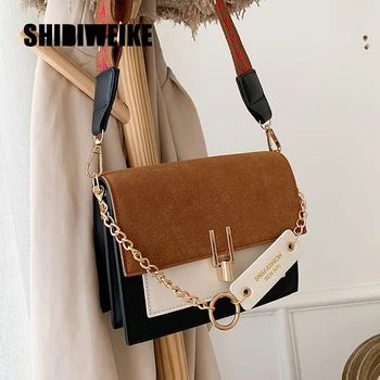 

2020 new mini handbags women fashion ins ultra fire retro wide shoulder strap messenger bag purse simple style Crossbody Bags