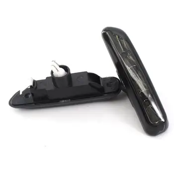 

2 Pcs Clear Lens LED Side Marker Car Lights For BMW 3 Series E46 4 Door 1999-2001(without light bulb)Black