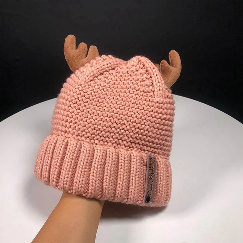 Шапка-бини, женская шапка, кашемировая шапка-рога, шапка Skully, трендовая, теплая, не сужающаяся книзу, мягкая, тянущаяся, вязаная шапка, зимние шапки бини