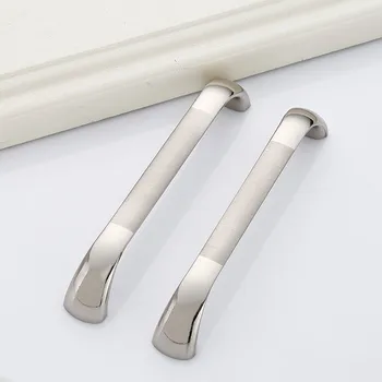 KKFING Modern Zinc Alloy Nickel Brushed Cabinet Handles Kitchen Cupboard Door Pulls Drawer Knobs Furniture Handle Hardware