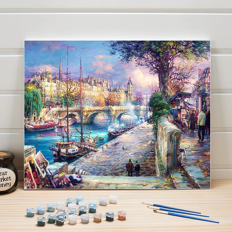 Набор для рисования по номерам Раскрашивание на холсте акриловыми красками