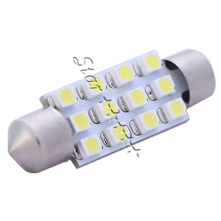 1 пара 39 мм 3528 SMD 12 Светодиодный купол для салона автомобиля, фестон, Автомобильный светодиодный светильник для чтения, автомобильный Стайлинг, 12 В, для парковки