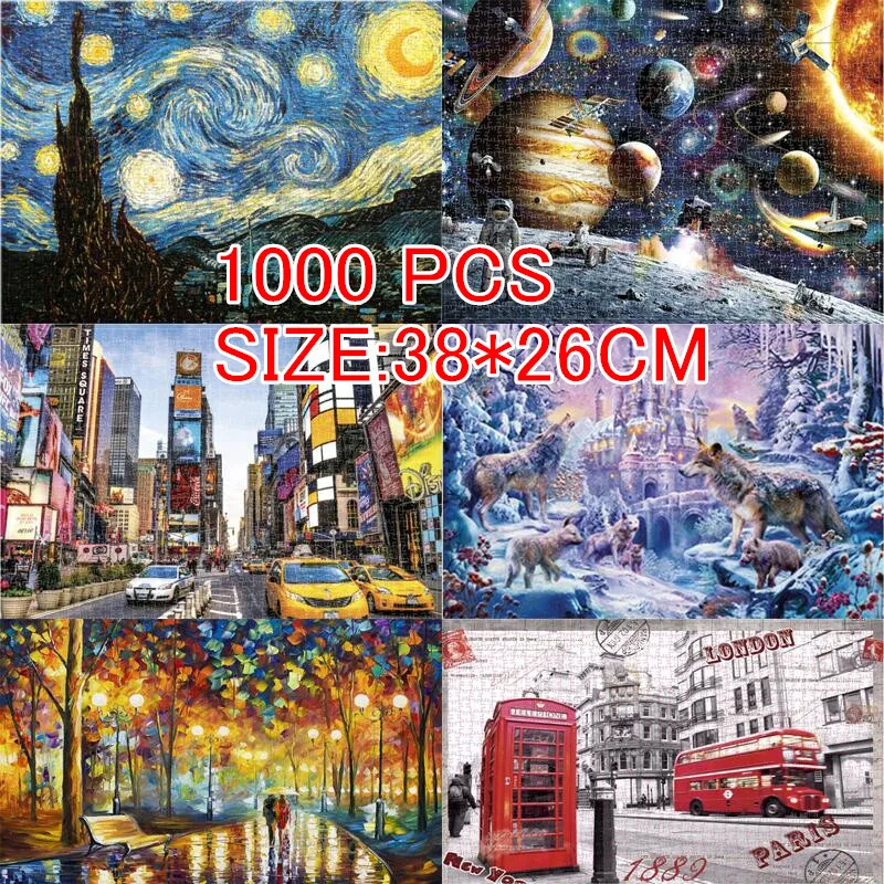 New Arrival Jigsaw Puzzles 1000 Pieces Picture Scenery Space Stars Puzzle Toys For Adults Children Kids Games Educational | Игрушки и