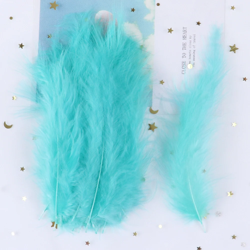 50-100pcs Fluffy Turkey Marabou Feather 10-15cm White for Jewelry Making Decoration Wedding Accessories Feather Craft craft feathers,natural feathers,turkey feathers