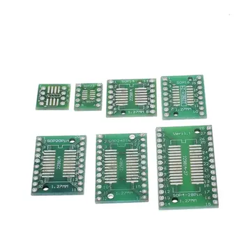 

35pcs=7value*5pcs PCB Board Kit SMD Turn To DIP SOP MSOP SSOP TSSOP SOT23 8 10 14 16 20 24 28 SMT To DIP