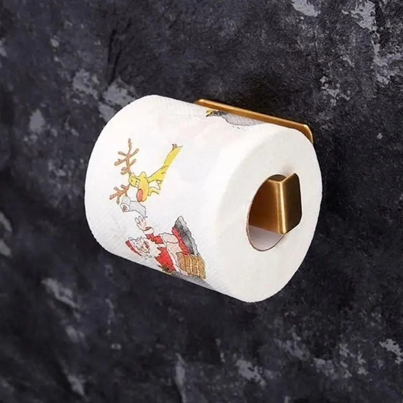 Christmas Pattern Printing Roll Toilet Paper Household Tissue Bathroom Web Q0KD 4