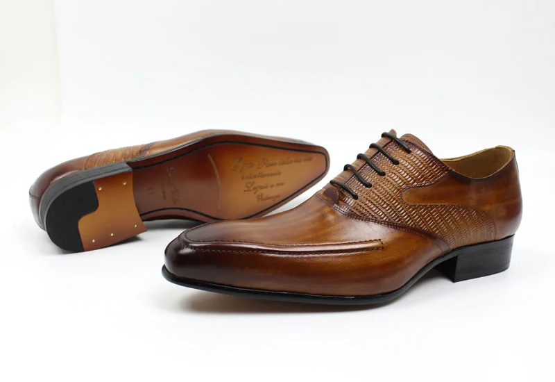 Мужские модельные туфли с ручной росписью в итальянском стиле мужские деловые туфли-оксфорды из натуральной кожи на шнуровке с острым носком для свадебной вечеринки