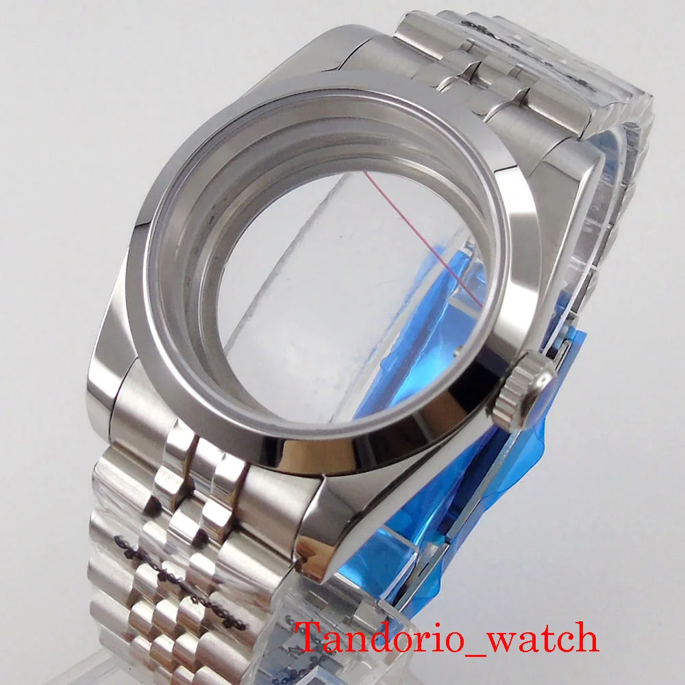 

For NH35 NH36 MIYOTA 8215 Mingzhu 2813 ETA 2836 Automatic Movement 36mm Stainless Steel Watch Case Sapphire Glass Jubilee Strap