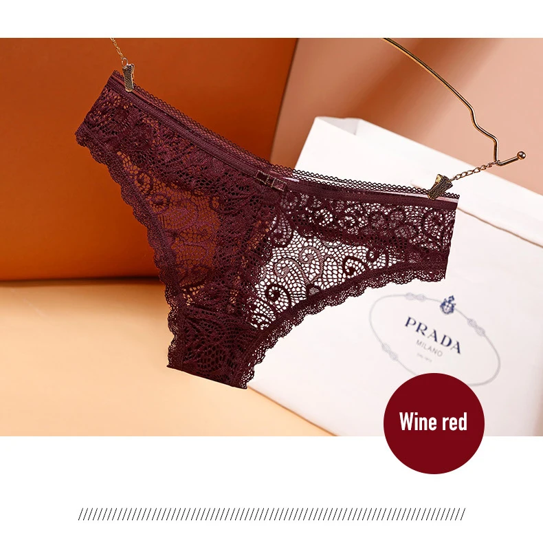 Women's Intimates Sexy Panty Pants Breathable Lace Panties G-string Underwear Woman Big Size Low-Rise Thong Soft Underpants high waisted lace panties