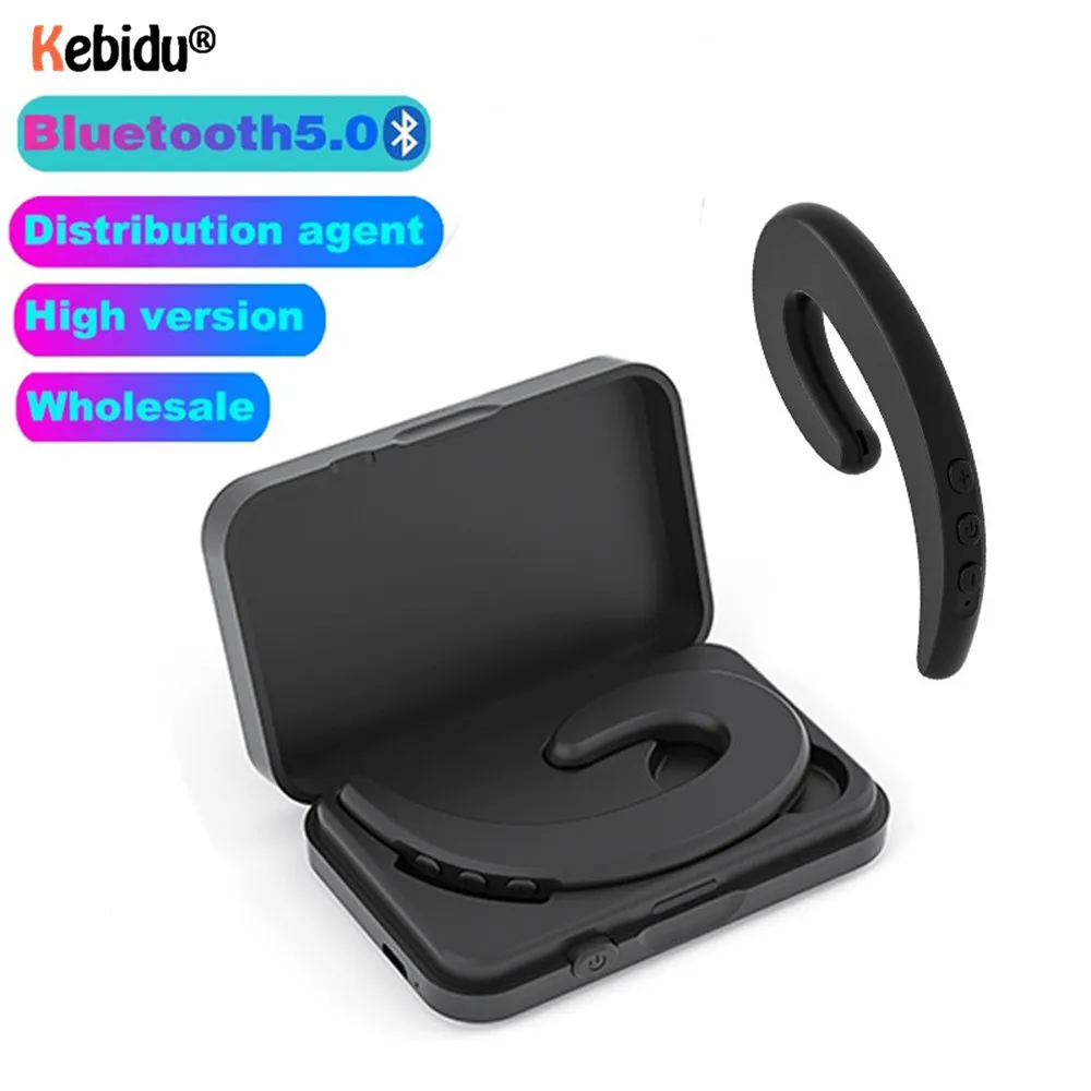 Auriculares deportivos impermeables IPX67 Y100 con Bluetooth 5,0, cascos de conducción ósea inalámbricos, gancho para la oreja para teléfono con micrófono