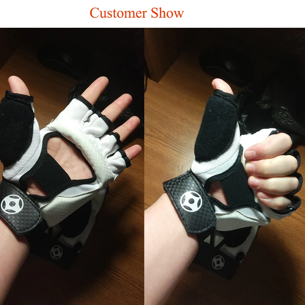 Kyokushin Kai Karate Gloves Fighting Hand Protector Martial Arts Sports Karate Kyokushin Professional Fitness Boxing Pu Gloves martial arts protector set