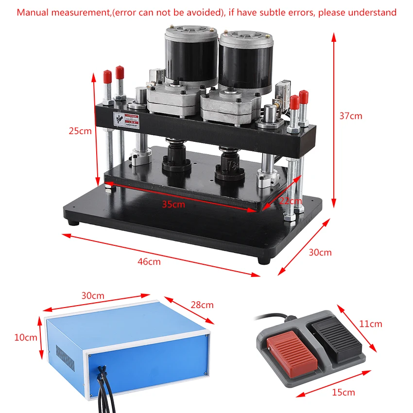 Leather Press Machine Steel Electric Die Cutting Flattening Machine Small Die Cutter Punching Pressure Cutting Tool 220V/110V