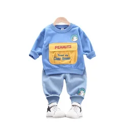 T shirt et pantalon en coton pour bébés garçons et filles, vêtements de dessin animé, survêtement pour enfants en bas âge, nouvelle collection printemps automne pièces/ensembles 