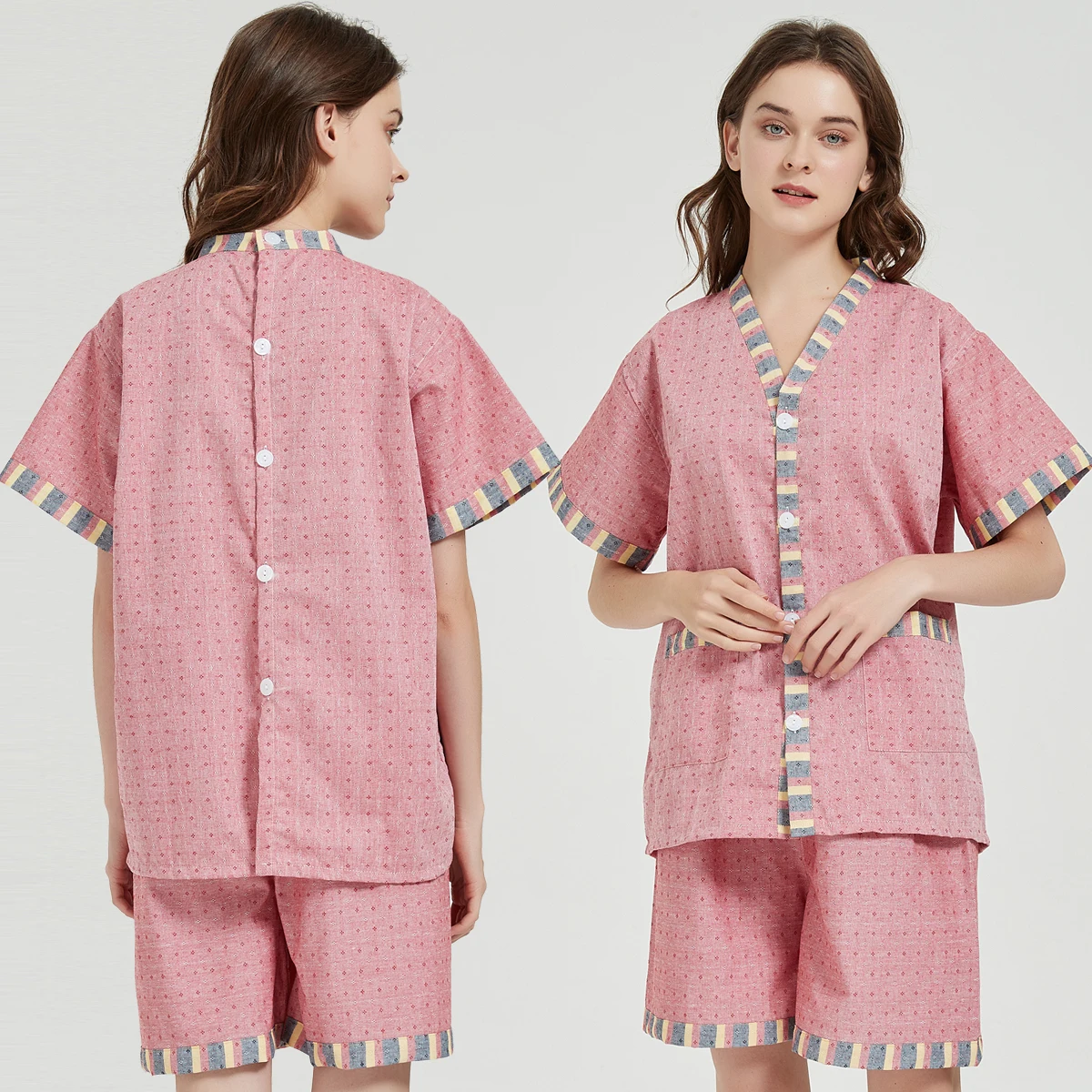 100% Cotton Pajamas Sets Women Soft Plus Size Fashion Men Sleepwear Suit 2PCS Sexy Summer Spring Home Couple Lounge Couples
