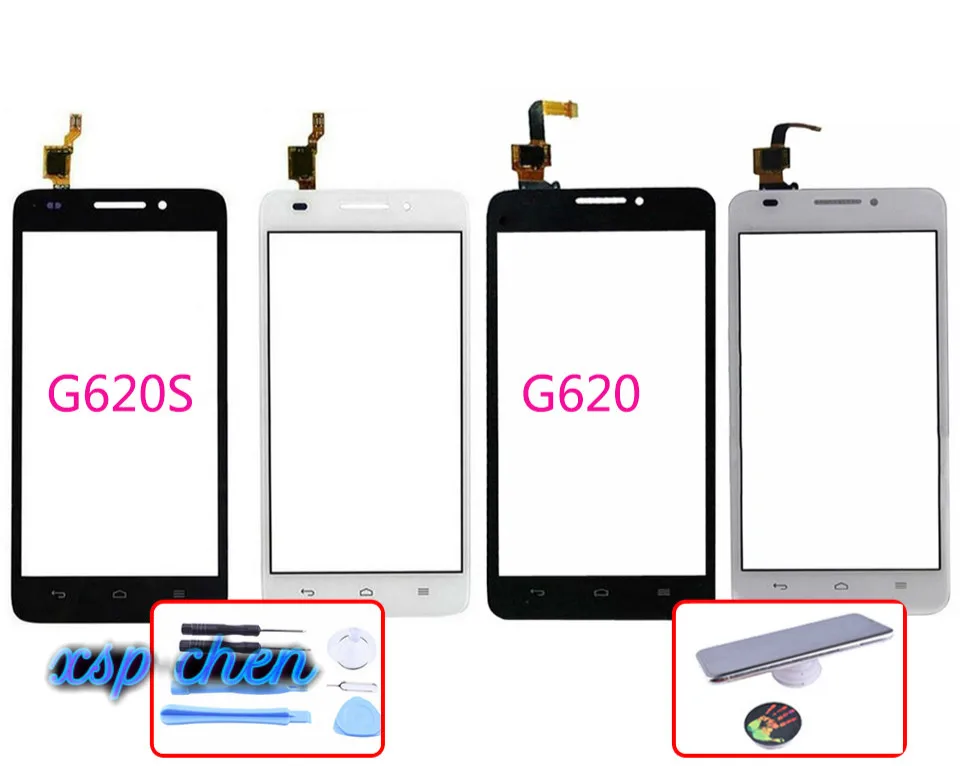 5 0 &quotдля huawei Ascend G620 G620S ЖК сенсорный экран дигитайзер сенсор внешнее стекло