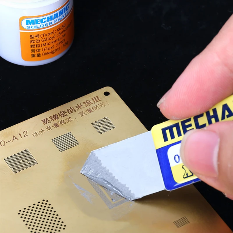 Паяльная паста механик оловянный скребковый нож для смешивания для BGA трафарет реболлинга Инструменты для ремонта
