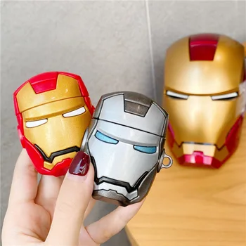 

For Airpods Pro Case Marvel 3D Cartoon Iron Man Silicone Case for Apple Airpods 1 2 pro Bluetooth Earphone Accessories Cover