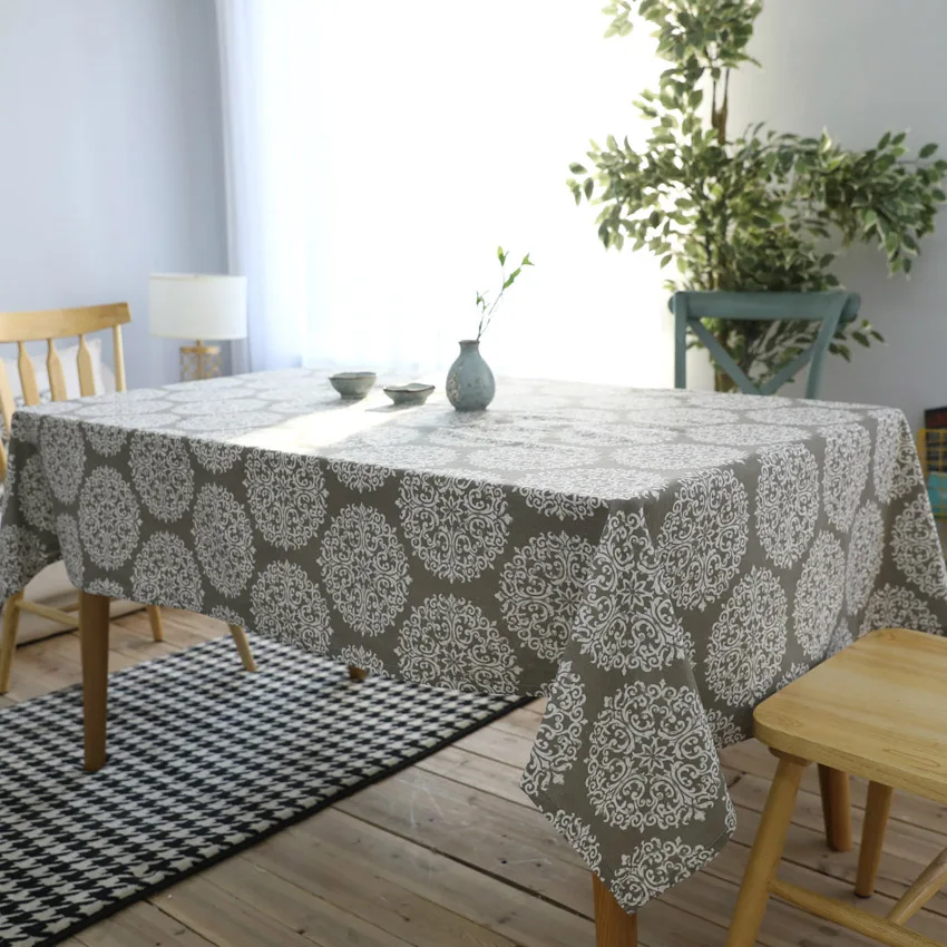 Grey Disc Europe Modern Style Table Runner Cloth Cushion Cover Placemat Photography Tablecloth Hotel Home Tischdecke | Дом и сад