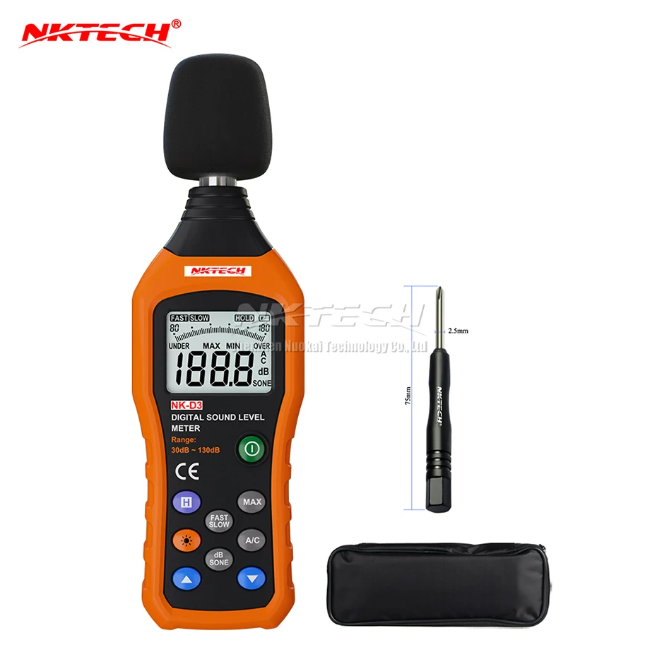 Цифровой шумомер NKTECH устройство для измерения уровня звука и шума 30 130 дБ 1 5 дБ|noise