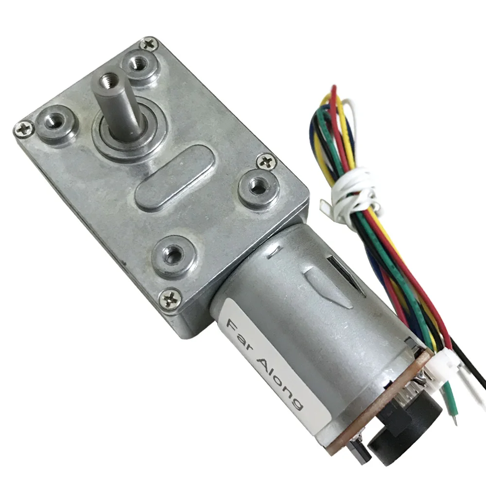 Worm Engrenado Motor Encoder Alto Toque Baixo Rpm a 150rpm dc Motors Auto Bloqueio Velocidade Ajustável Invertida 6v 12v 24v