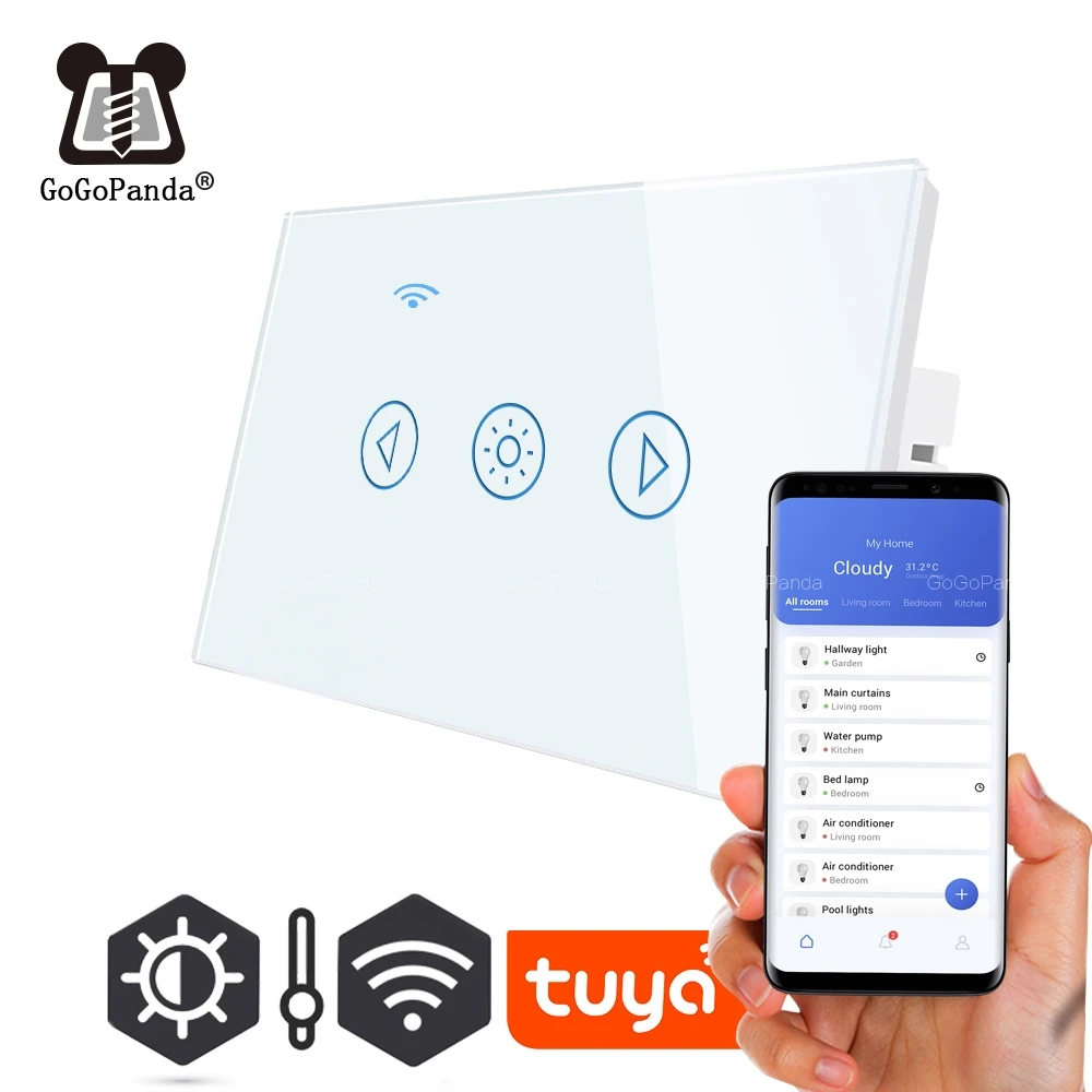 Новый стандарт США сенсорный диммер Wifi Tuya приложение управления 1 банда