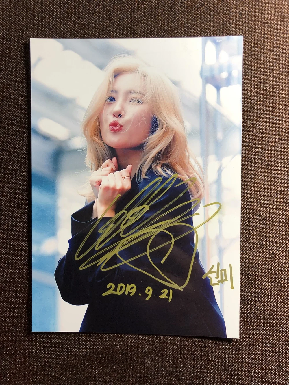 Ручной подписанный Lee Sun mi фото с автографом 5*7 K-POP 102019A