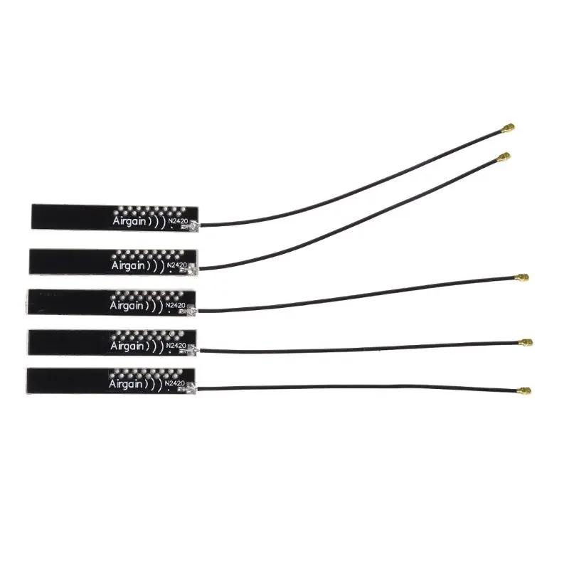 

5PCS 2.4Ghz IPX IPXE Connector PCB Built-in Aerial 4dBi High Gain WIFI Internal Antenna Sticker 10CM