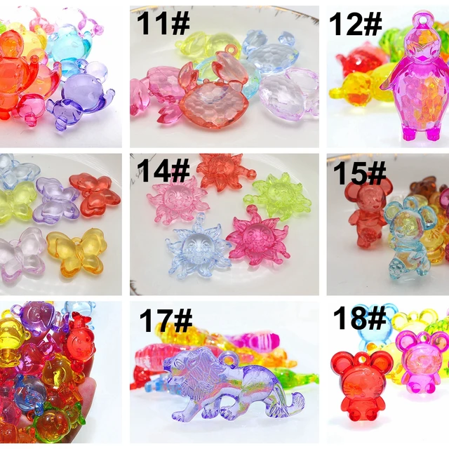 Acrylic Beads Kids Jewelry, Acrylic Transparent Charm