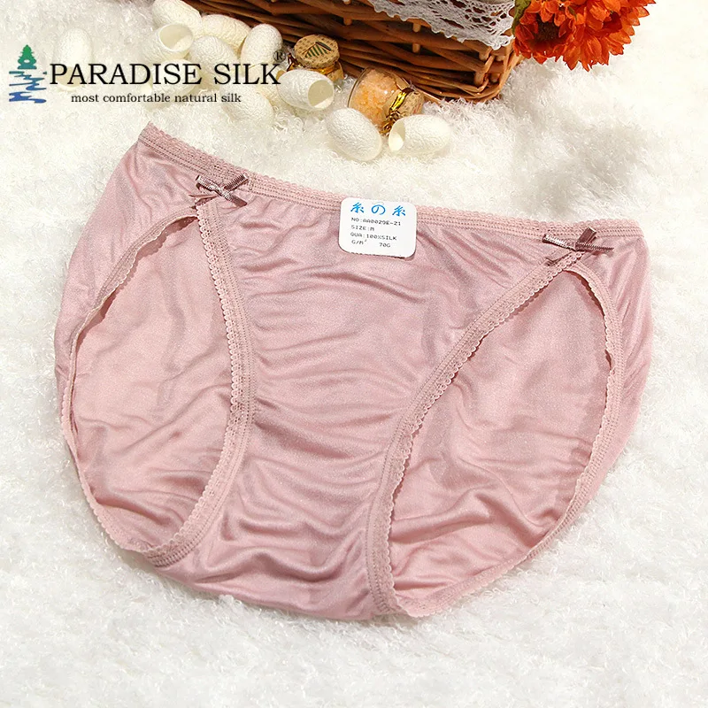 Женские трусики NWT из 100% чистого шелка Трикотажные сексуальные с бантом Everywear