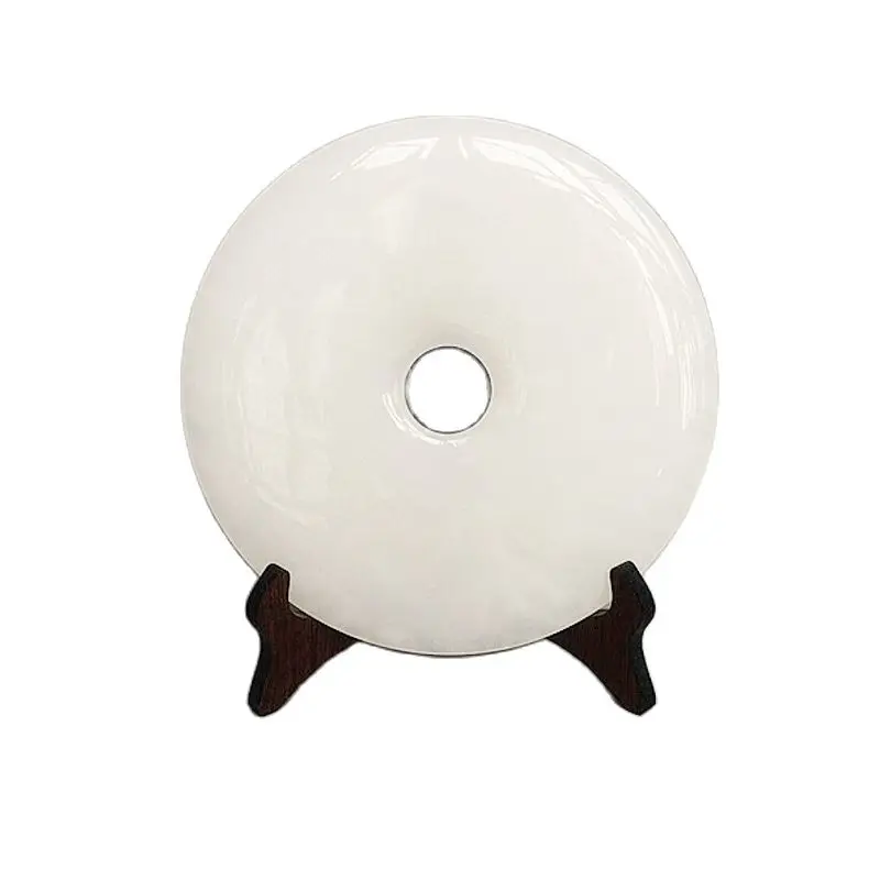 

Chinese Natural White Jade Ping Ornaments Peace Home Furnishing