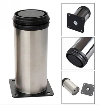 

1PCS Stainless Steel Hardware Solid TV Desk House Cabinet Table Feet Bed Foot Round Adjustable Furniture Legs Sofa Multif