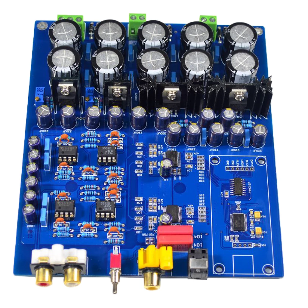 AK4396+ AK4113 двойной чип HiFi аудио декодер DAC волоконно-оптический/коаксиальный/USB вход Плата усилителя