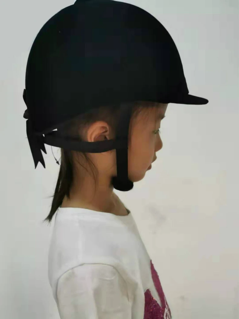 Children Horse Riding Helmet Classic Velvet Equestrian Kids Equipments Safe Cap Cheval Knight Car Motorcycle Protecting Helmet