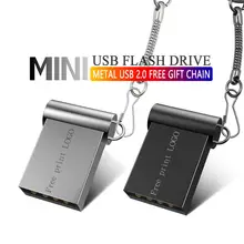 Флеш-накопитель Usb 2,0, 8 ГБ, 16 ГБ, 32 ГБ, 64 ГБ, 128 ГБ, u-диск, высокая скорость, металлическая карта памяти, супер мини-накопитель, бесплатный логотип на заказ