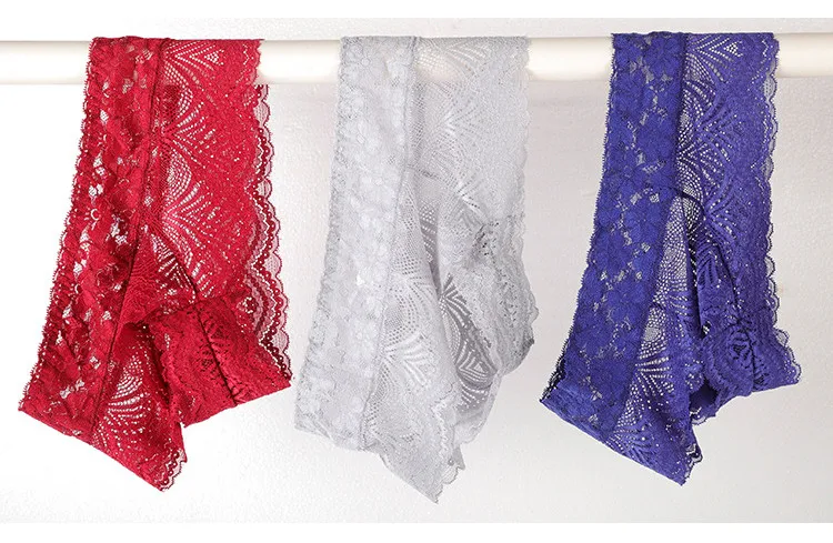 CINOON Women Panties Sexy Lace Underwear Woman Knickers Lace Panties Embroidery Lingerie Transparent Briefs Underpants Plus Size (10)