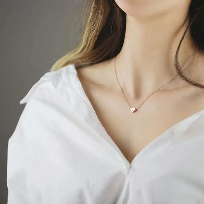 26Pcs) Heart Necklace A Z Love Heart 